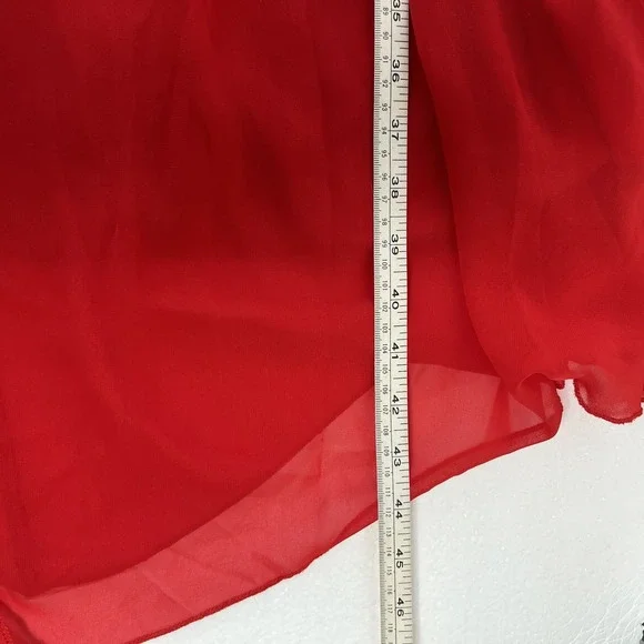 Womens Sleeveless Gothic Dress Corset Halter Lace Size Medium Red Halloween - Picture 13 of 13